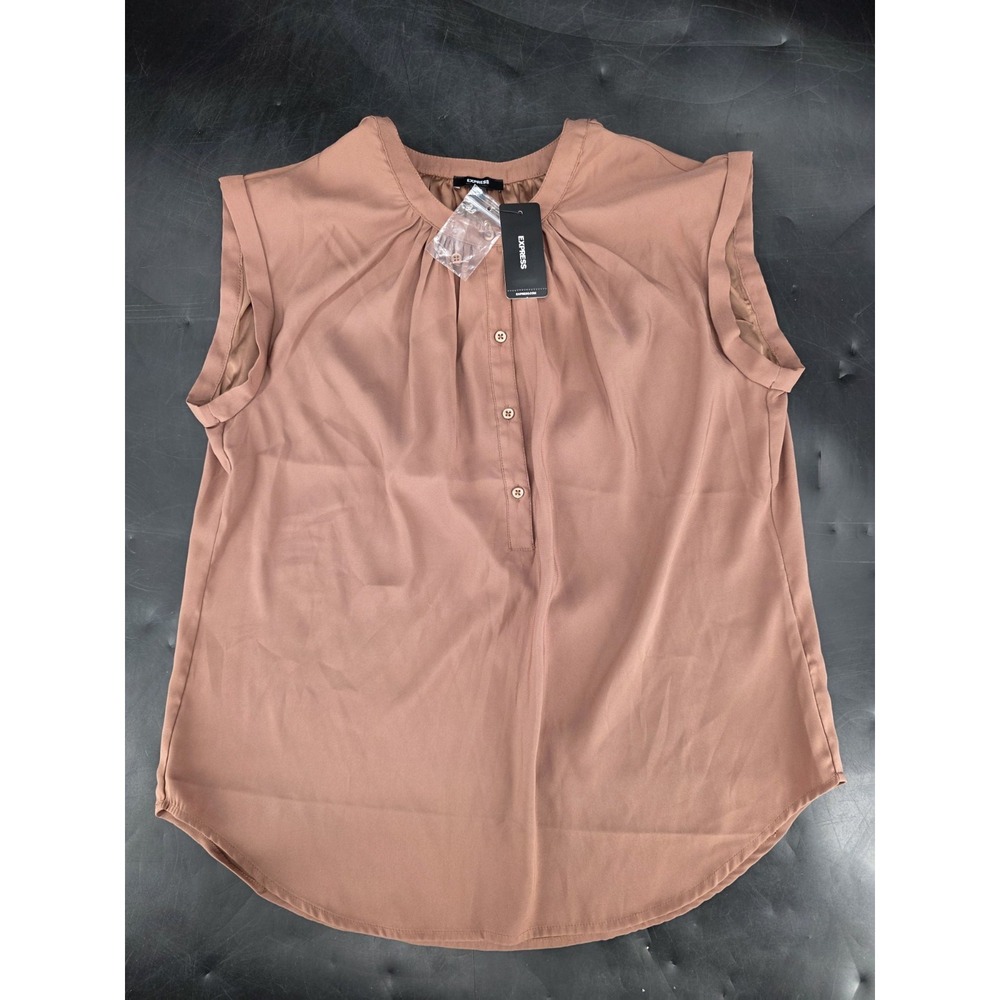 NWT Express Blouse Women's Size XS Brown‎